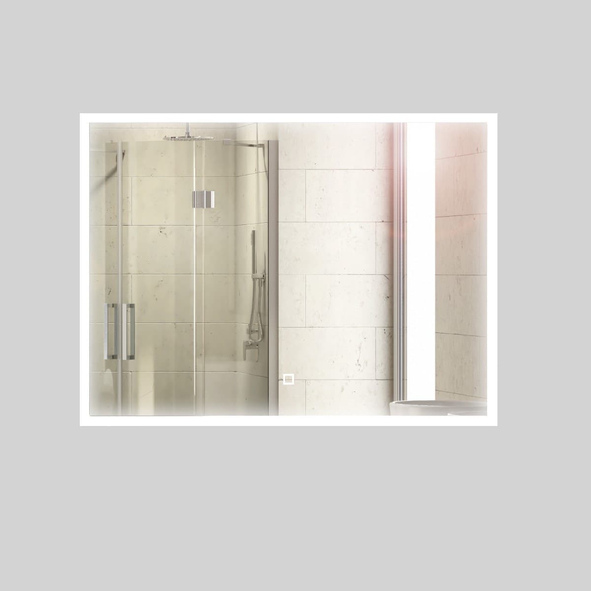 Specchio 5 mm Rettangolare Squadrato Cornice Led Interruttore Touch - 21