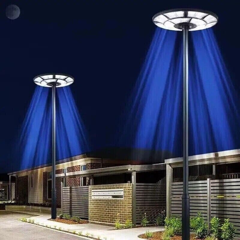 LAMPIONE SOLARE UFO Luce 6500K LED 1200W Sensore CREPUSCOLARE 100LM/W IP66 - 2