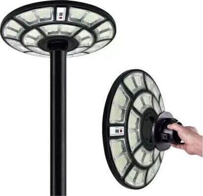 LAMPIONE SOLARE UFO Luce 6500K LED 1200W Sensore CREPUSCOLARE 100LM/W IP66 - 5