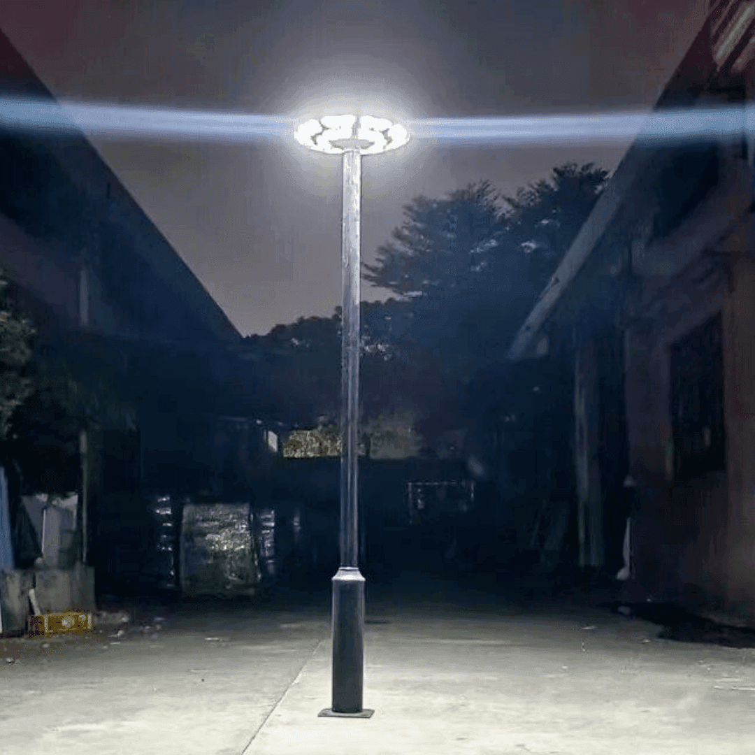 LAMPIONE SOLARE UFO Luce 6500K LED 1200W Sensore CREPUSCOLARE 100LM/W IP66 - 9