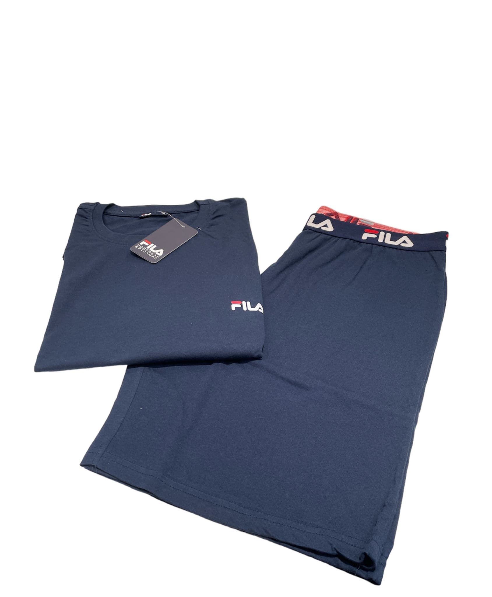 Pigiama uomo mezza manica e pantalone corto 100% cotone – Fila 1194 - 3