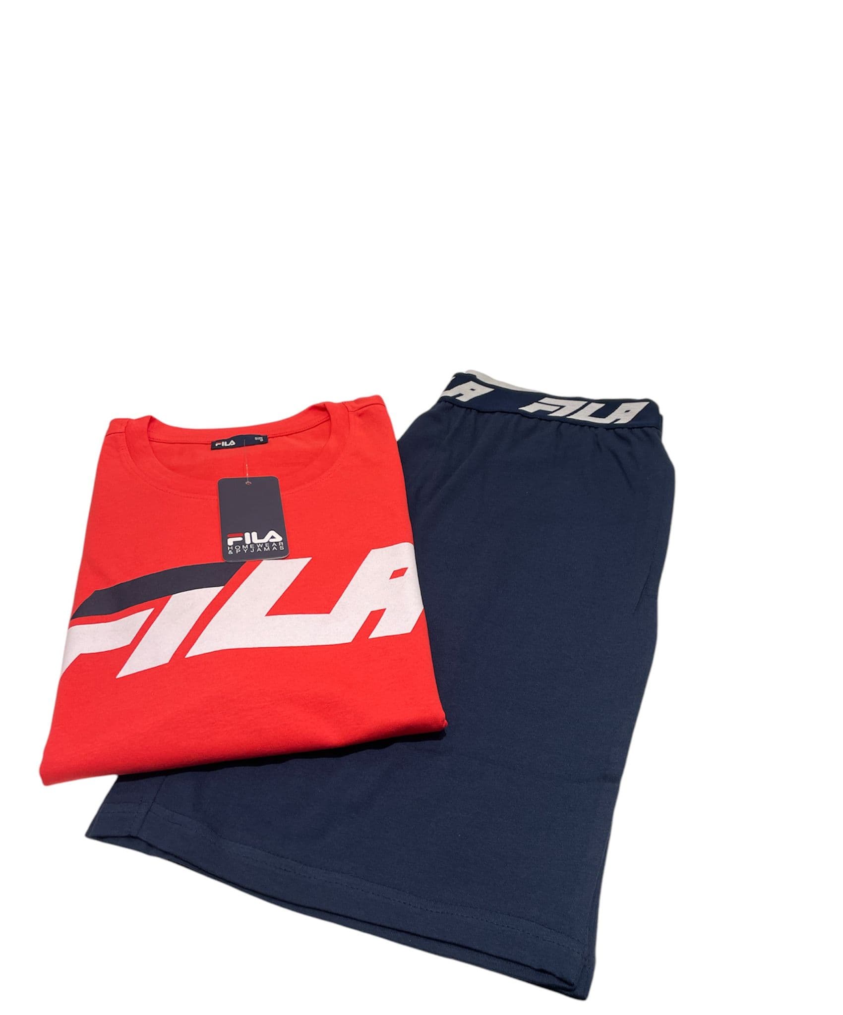 Pigiama uomo mezza manica e pantalone corto 100% cotone – Fila 1189 - 3