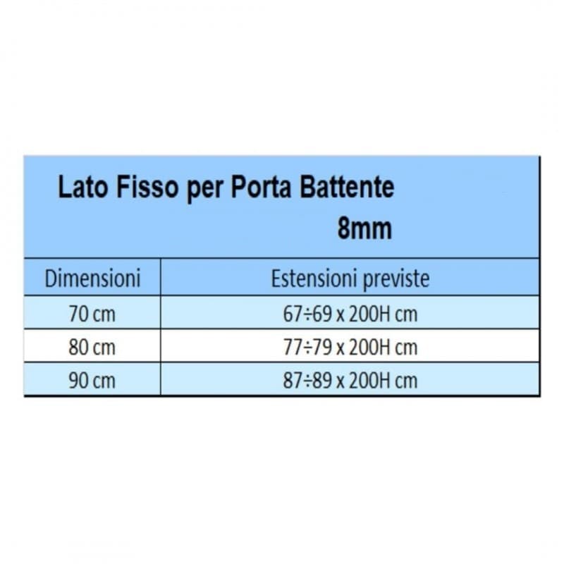 Box Doccia Battente vetro Trasparente Anticalcare 8mm H200 Like - 5
