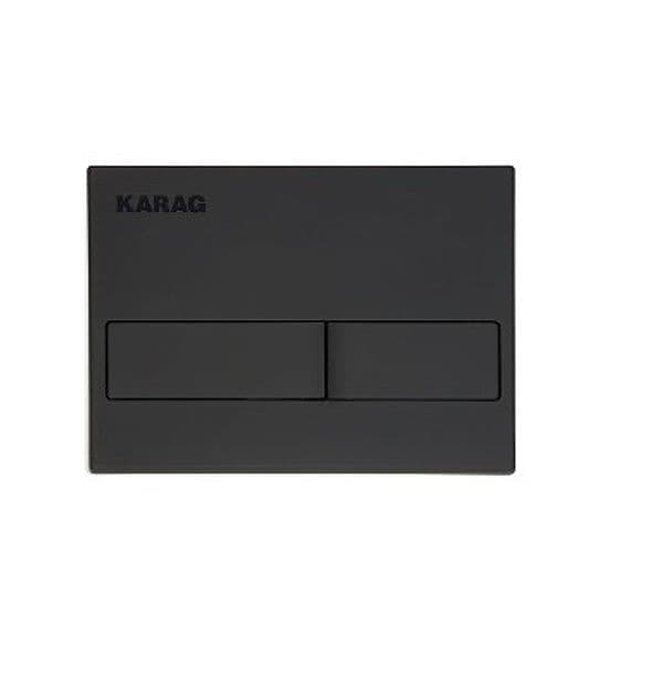 Placca di controllo scarico WC CARINA KARAG – Nero – minimalista