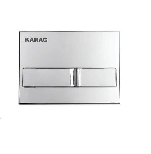 Placca di controllo scarico WC CARINA KARAG – Cromato Matt – grigio