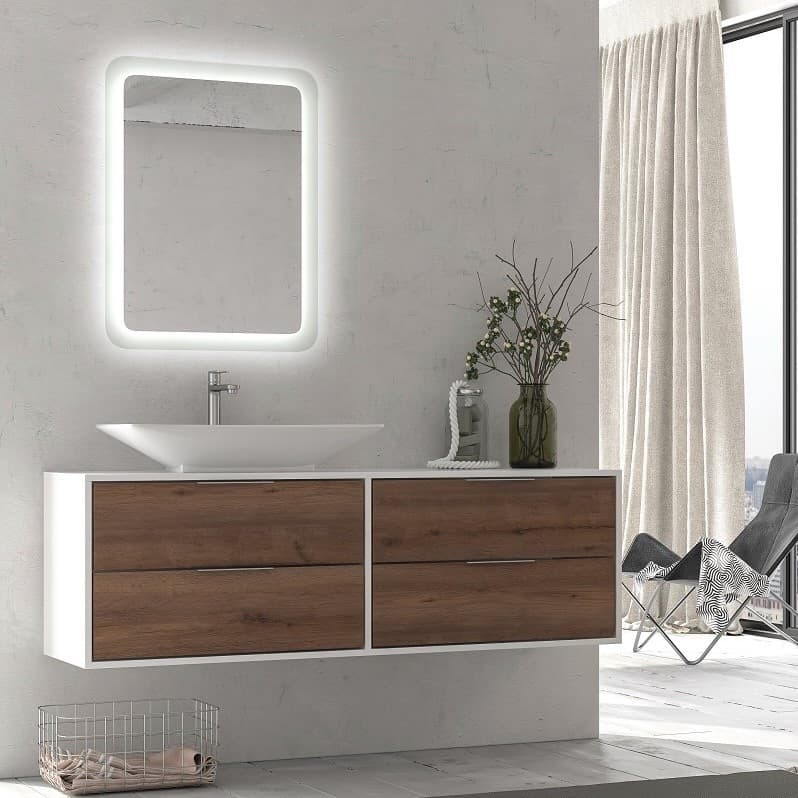 Specchio da bagno ADEL in vetro con luce LED nascosta