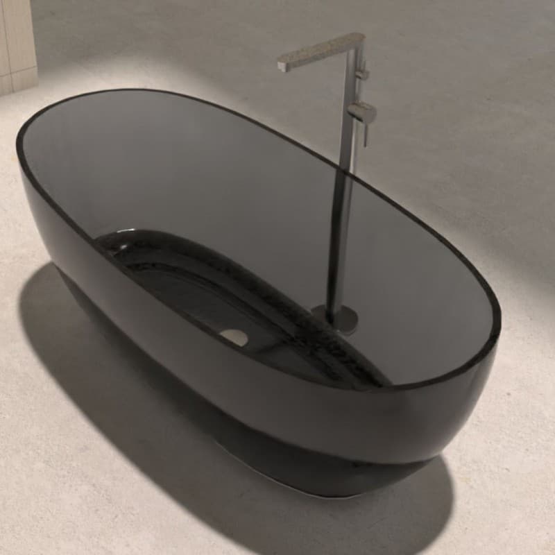 Vasca da bagno freestanding in resina colorata trasparente WOMB - 10