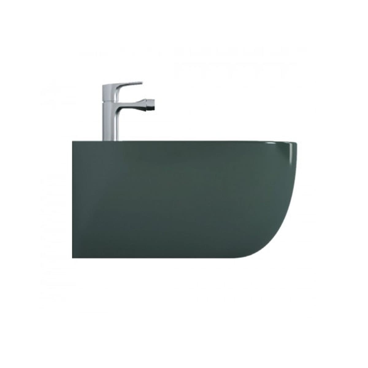 Sanitari sospesi senza brida in ceramica lucida colorata Bloom - 16