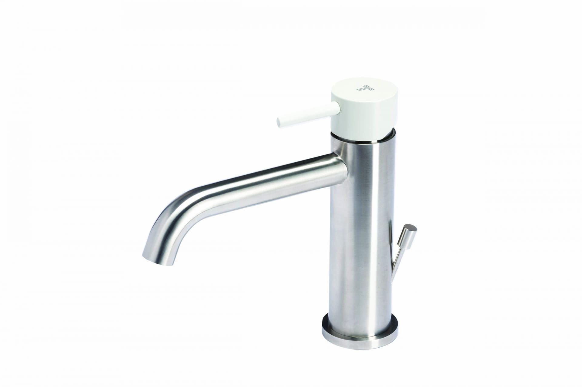 Miscelatore per lavabo con scarico e maniglia colorata di Tubico - 9