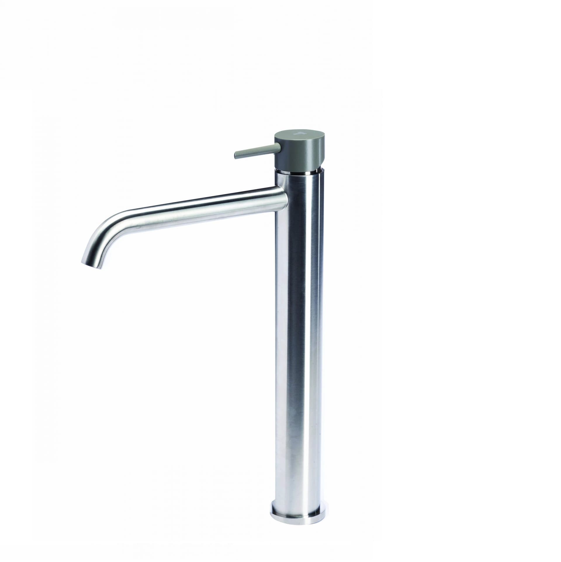 Miscelatore versione alta per lavabo senza scarico con maniglia colorata di Tubico - 11