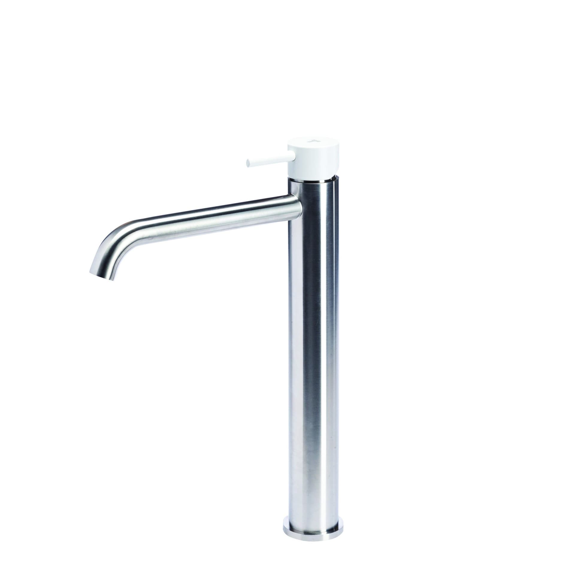 Miscelatore versione alta per lavabo senza scarico con maniglia colorata di Tubico - 15