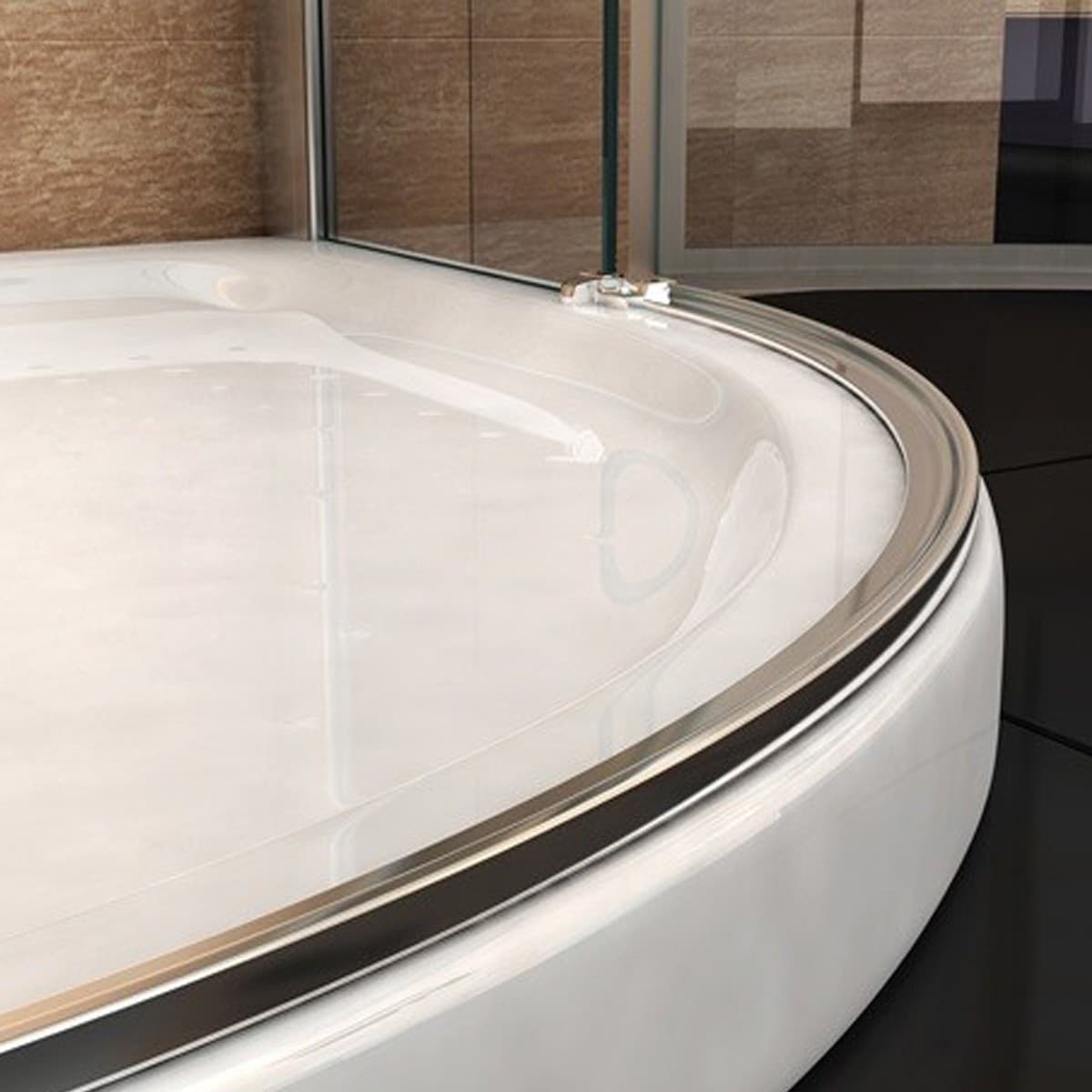Box Doccia Semicircolare Porta Battente Trasparente 8mm H195cm AIR - 4