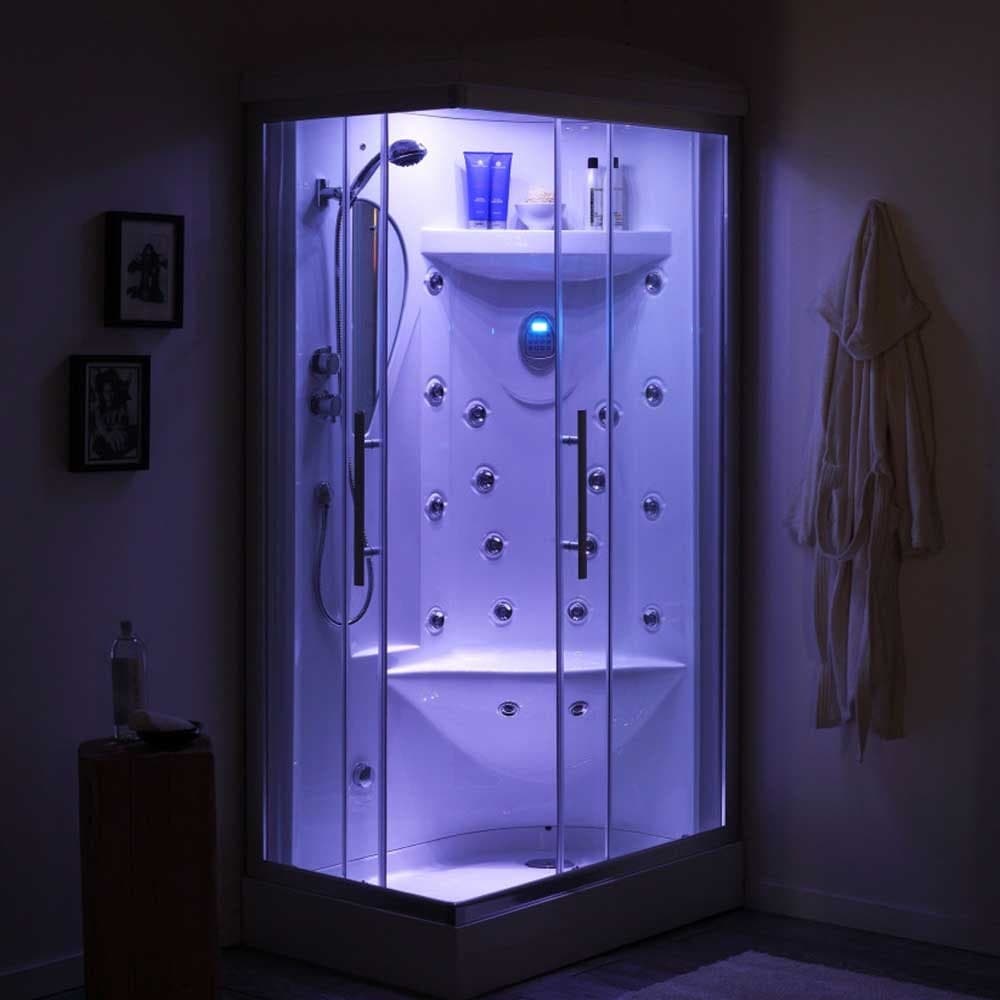 Cabina doccia multifunzione idromassaggio e bagno turco 110x70 Galassia Plus Destra - 8