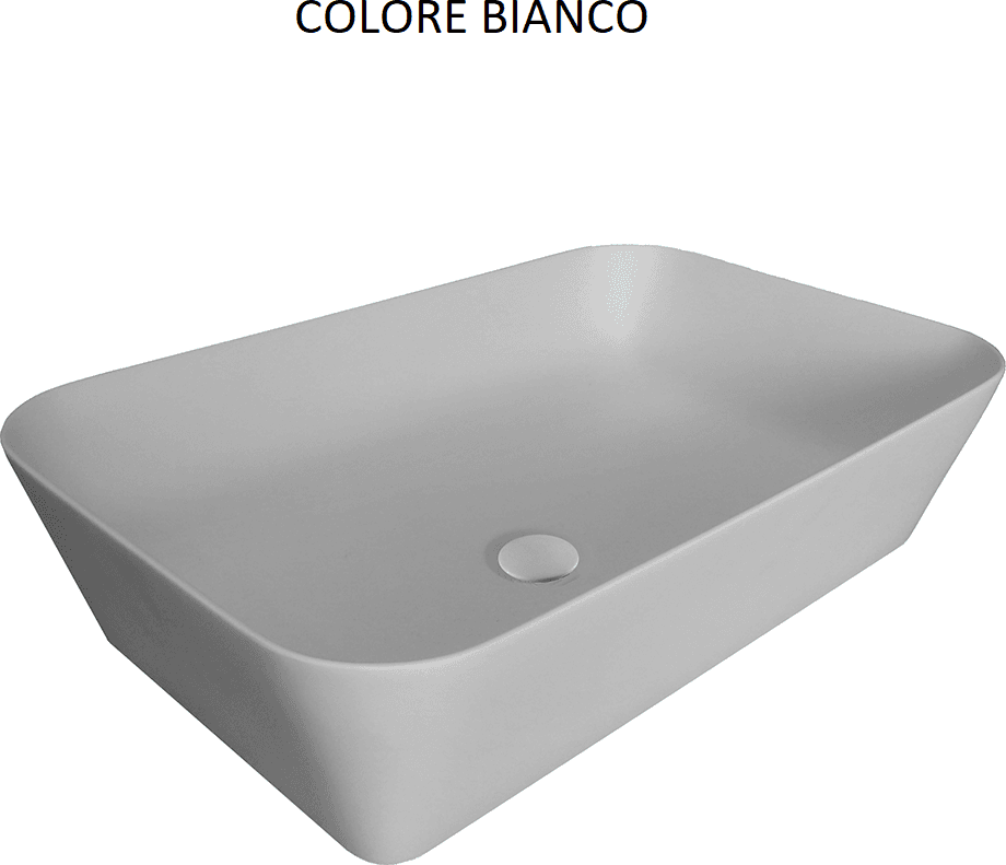 Lavabo da Appoggio in Solitex Rettangolare – Bianco – Arlexitalia – marmo