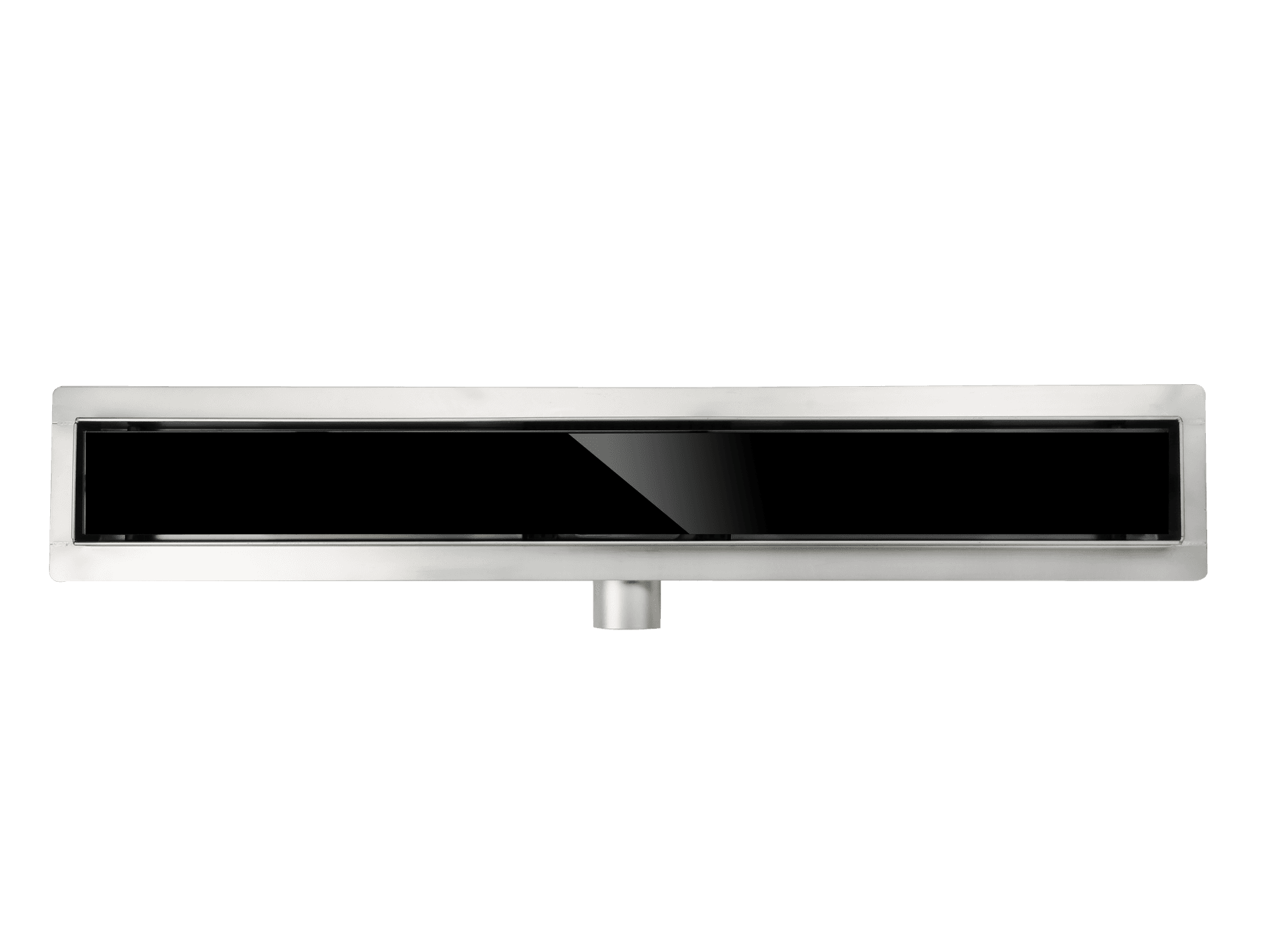 Canaletta Doccia Inox con griglia superiore in vetro nero - 4