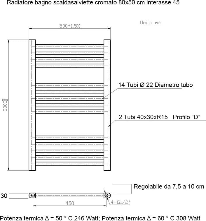 Scaldasalviette-Cromato-800x500-interasse-450mm