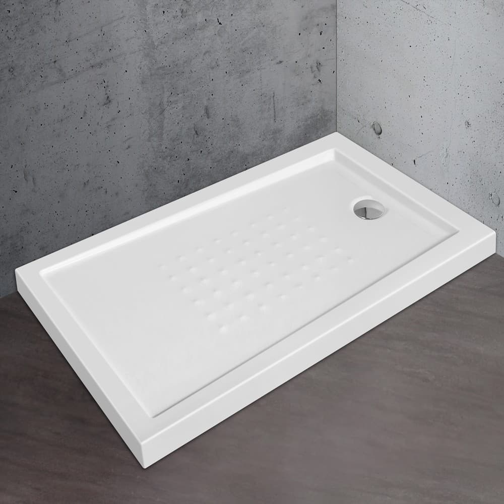 Piatto Doccia Acrilico Bianco scarico incluso Ultraslim altezza 5.5cm - 10