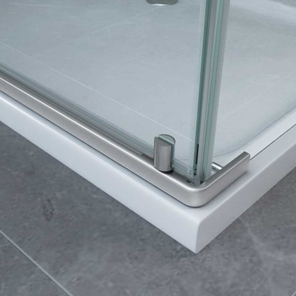 Box Doccia 2 lati Battente interna ed esterna Trasparente 8mm H195 HERO - 6