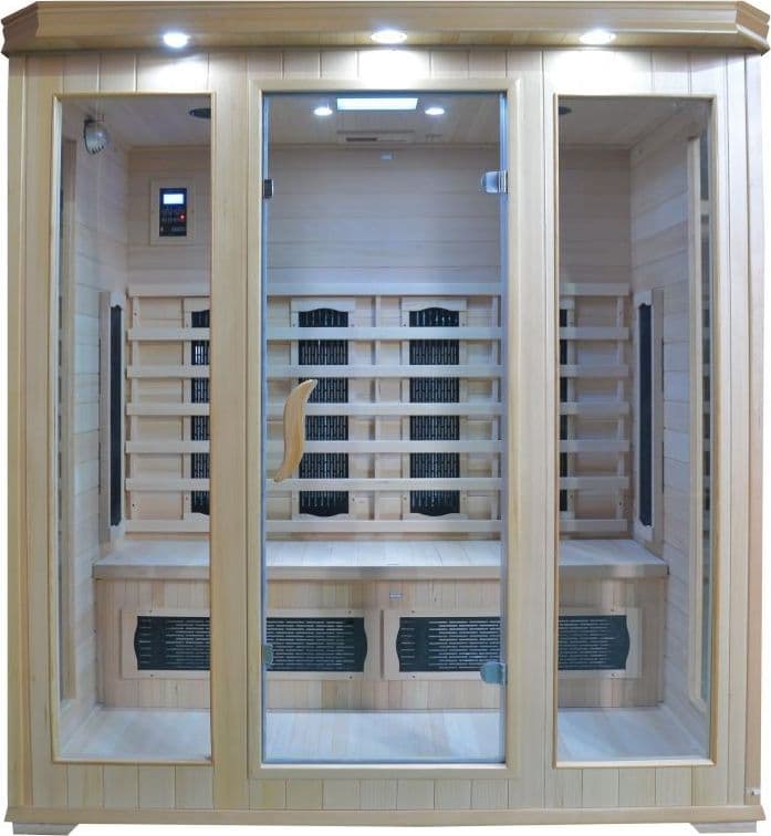 Sauna-Infrarossi-per-4-persone-in-Legno-Hemlock-175x120x190-Tris