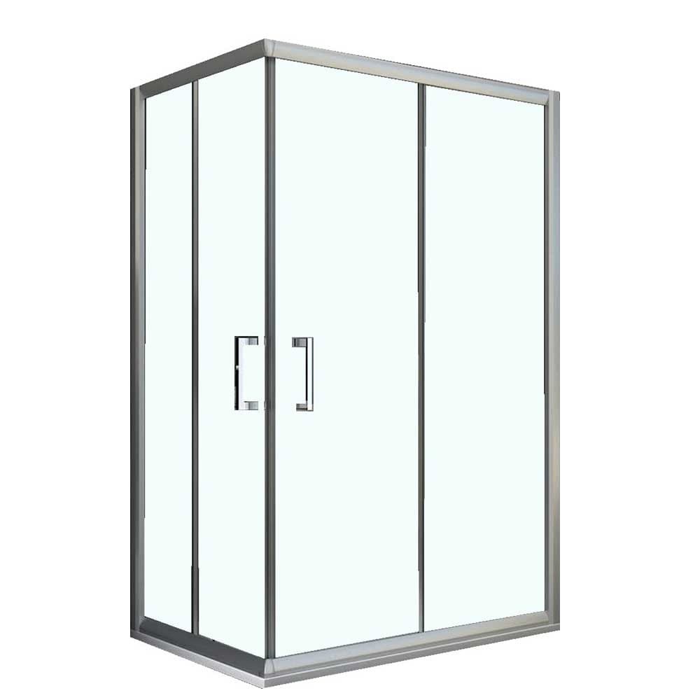Box Doccia 2 lati Scorrevole a doppia porta Trasparente Anticalcare 6mm H190cm INDIA - 5
