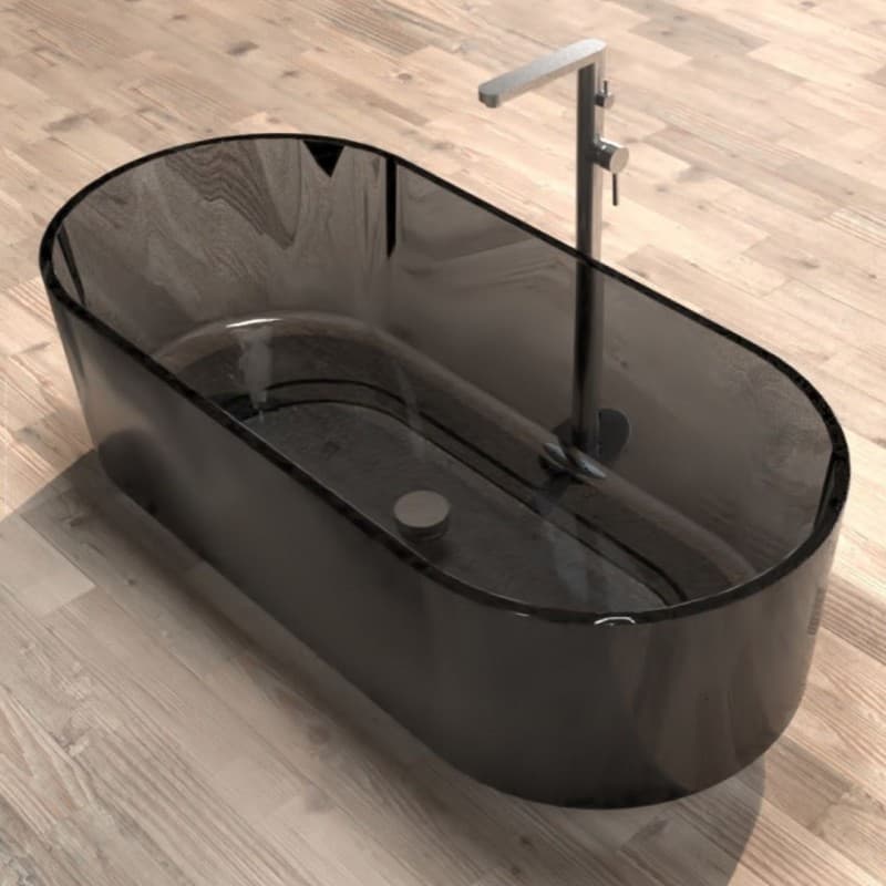 Vasca da bagno freestanding in resina colorata trasparente ALTAIR - 9