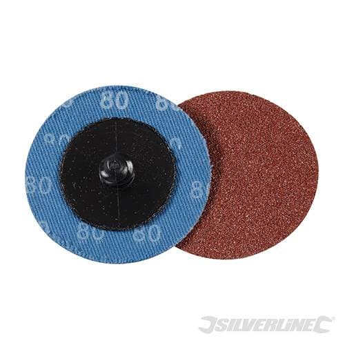 Dischi abrasivi a cambio rapido in ossido di alluminio per platorelli di 50mm Silverline