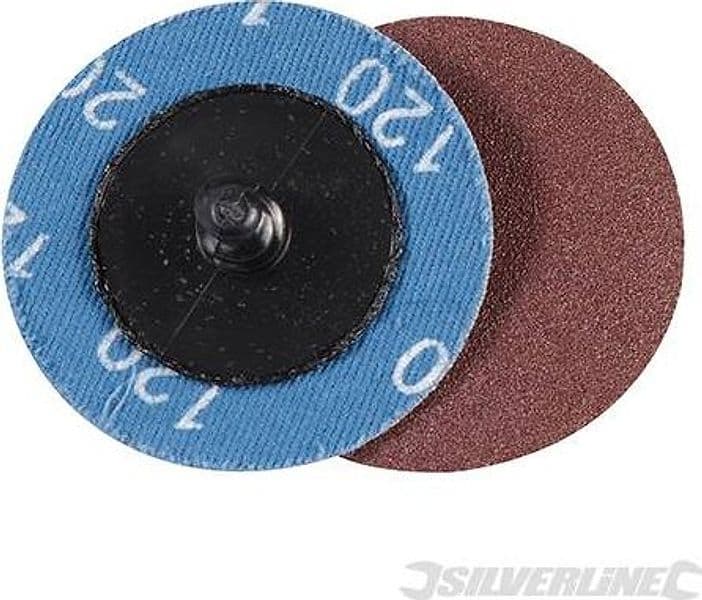 Dischi abrasivi a cambio rapido in ossido di alluminio per platorelli di 50mm Silverline
