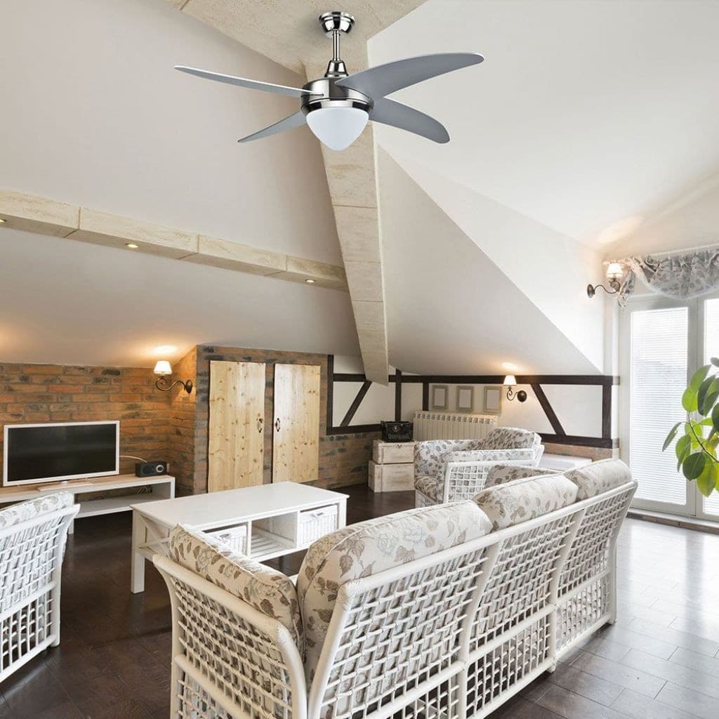 VENTILATORE DA SOFFITTO 60W CON LAMPADA LED 15W 3IN1 CAMBIA COLORE E TELECOMANDO - 2