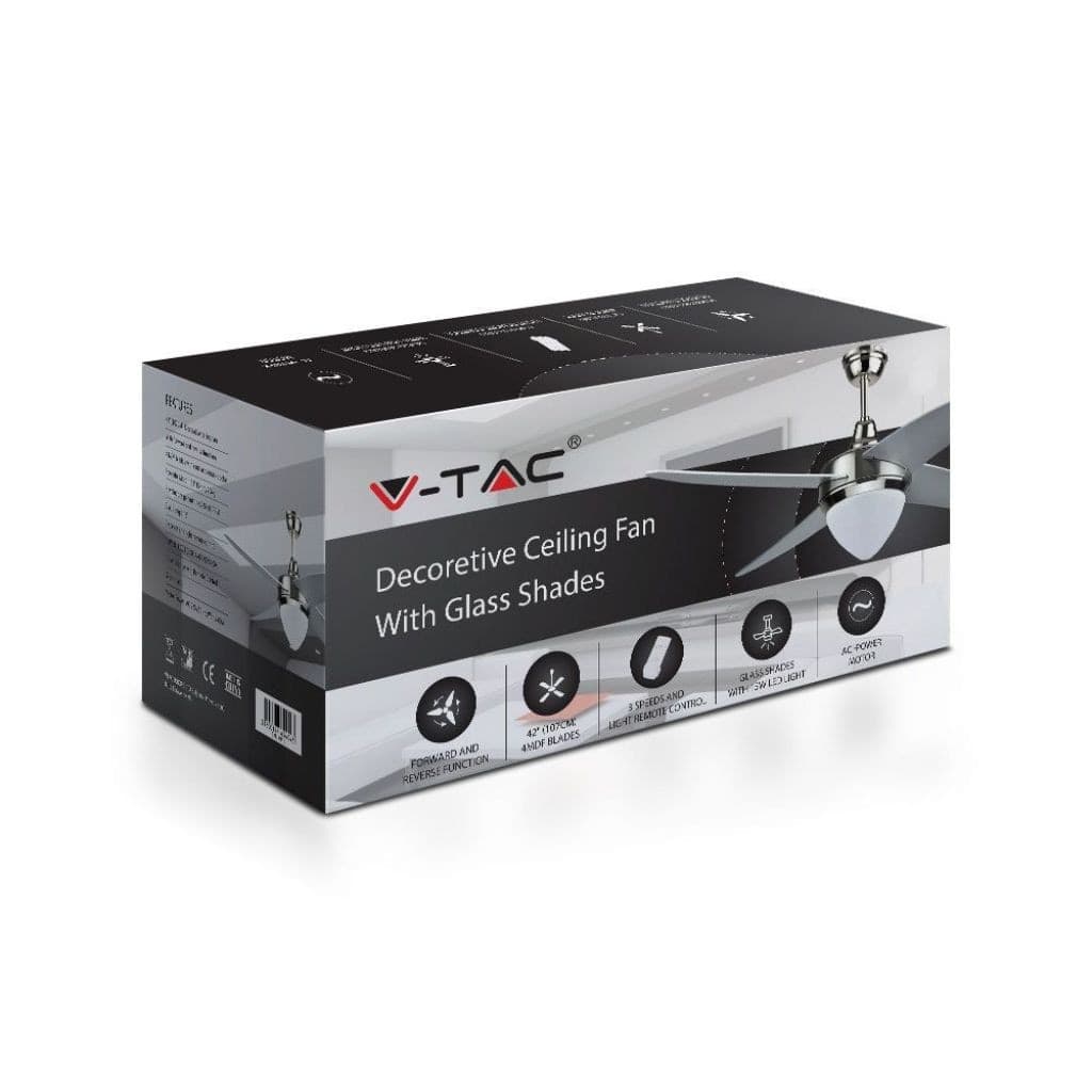 VENTILATORE DA SOFFITTO 60W CON LAMPADA LED 15W 3IN1 CAMBIA COLORE E TELECOMANDO - 3