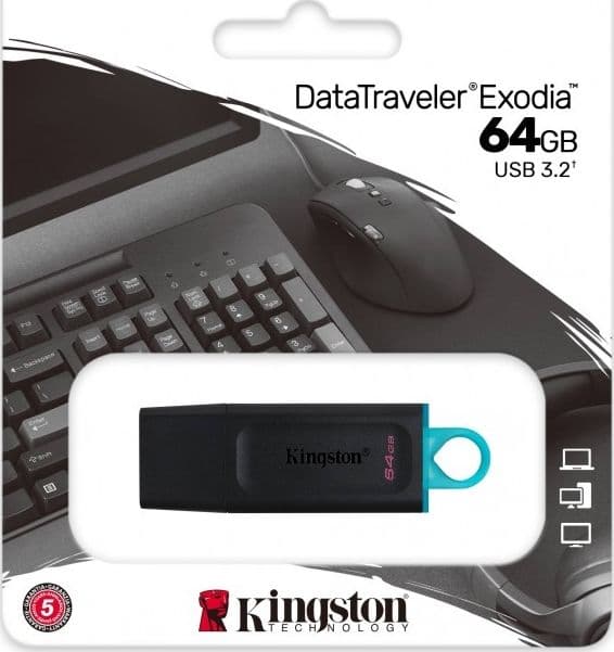 KINGSTON PEN DRIVE FLASH USB DATATRAVELER EXODIA 64GB | DTX-64GB - 2