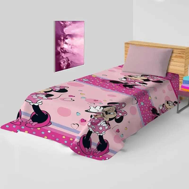 Copriletto estivo minnie singolo in puro cotone - 3