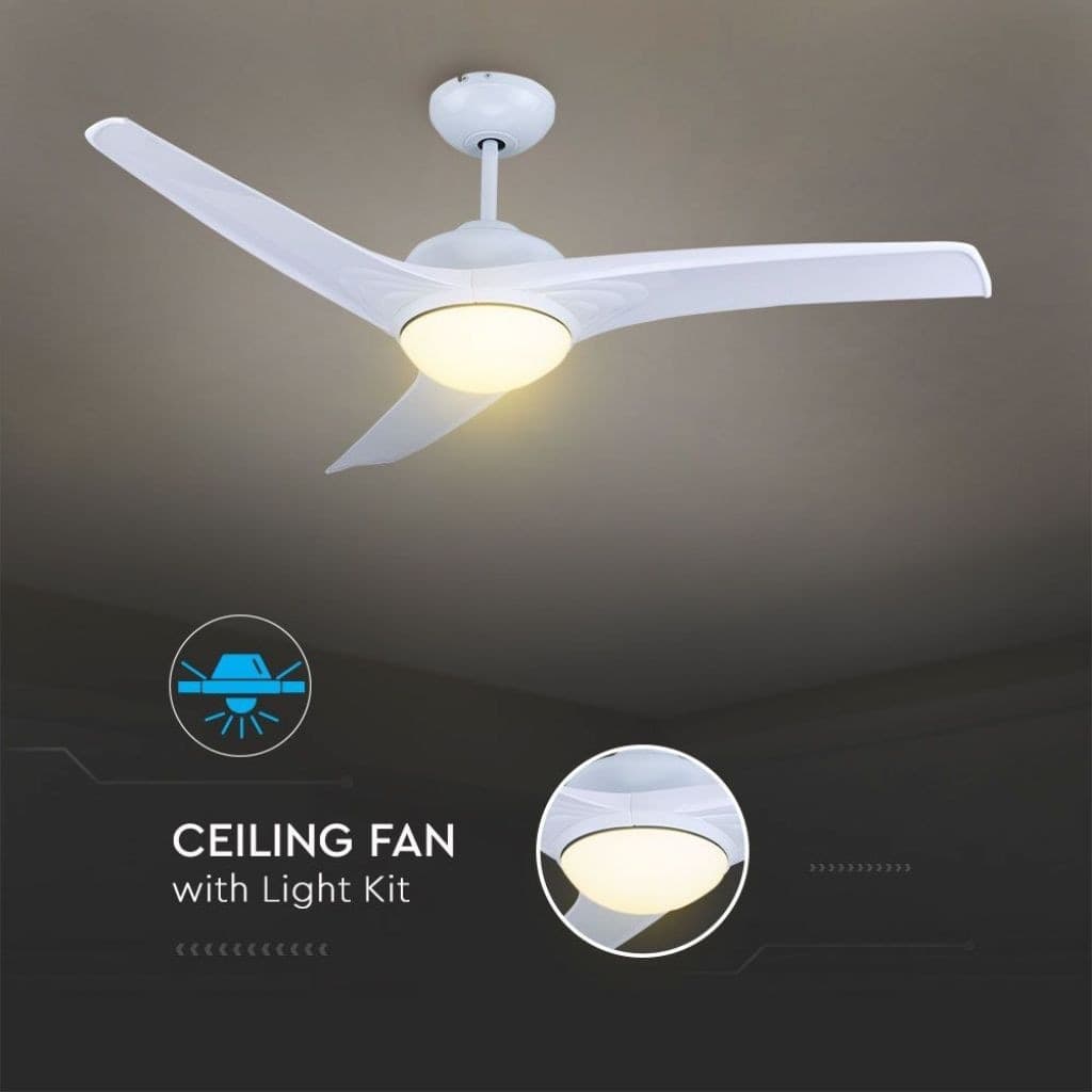 VENTILATORE DA SOFFITTO 35W CON LAMPADA LED 15W 3IN1 CAMBIA COLOR E TELECOMANDO - 6