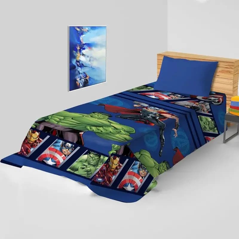 Copriletto estivo avengers singolo in puro cotone - 3