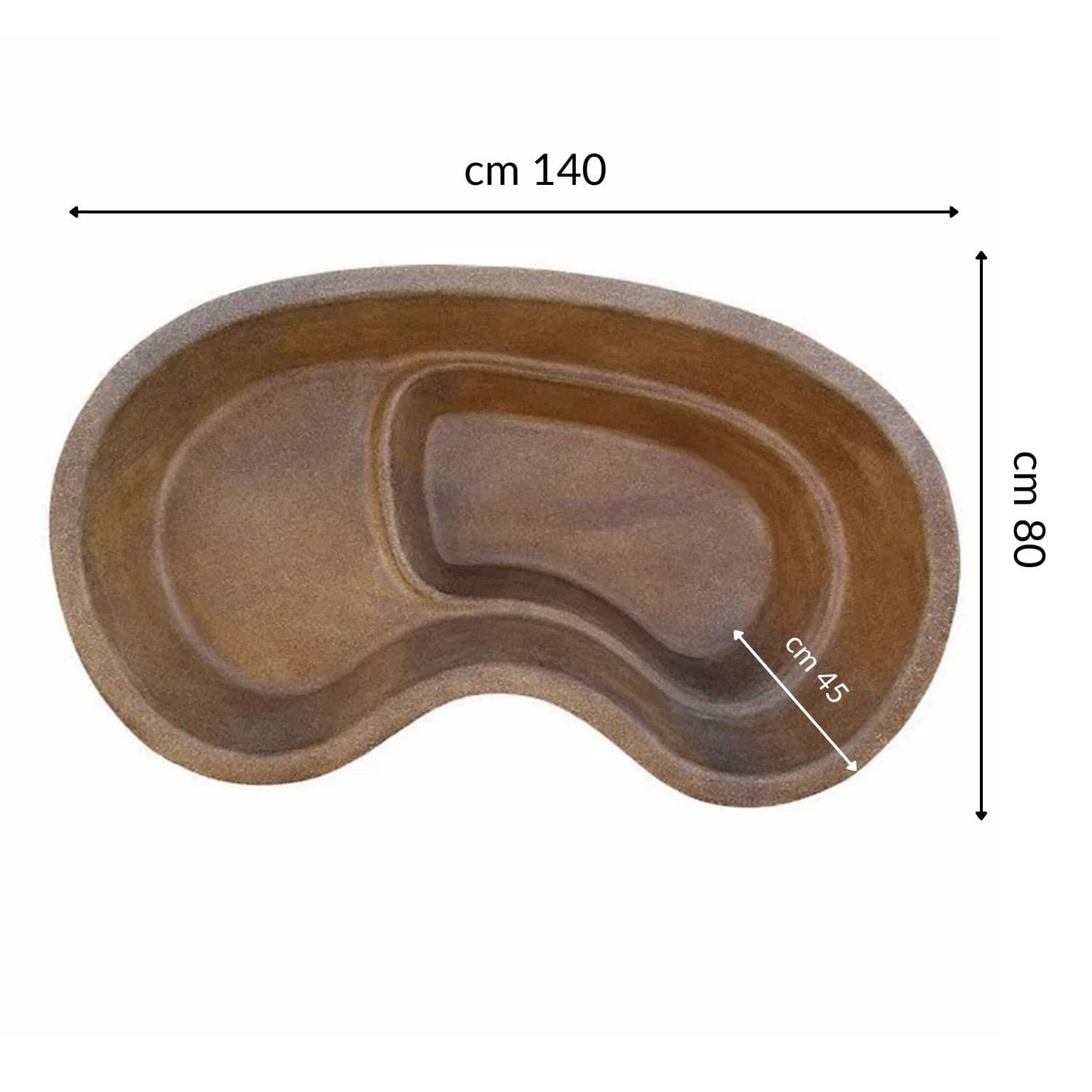 Laghetto da Giardino in Vetroresina Polinesia 140x80x45 Litri 200 - 3