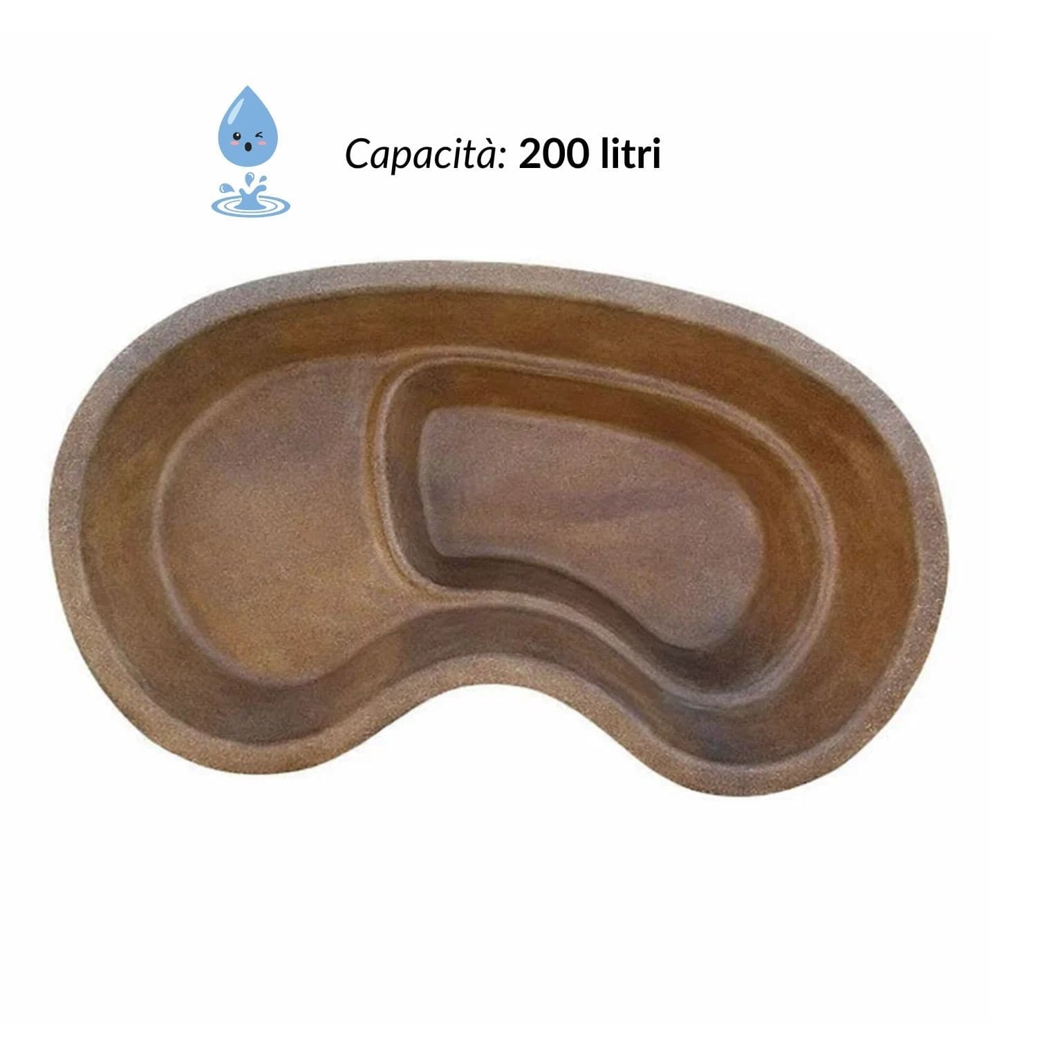 Laghetto da Giardino in Vetroresina Polinesia 140x80x45 Litri 200 - 4