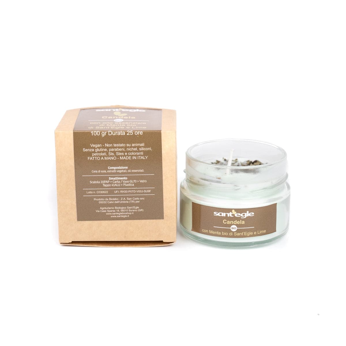 Candela 100% bio, respirabile in Lumini Sant’Egle Shop Biologico - Sorano, commercioVirtuoso.it