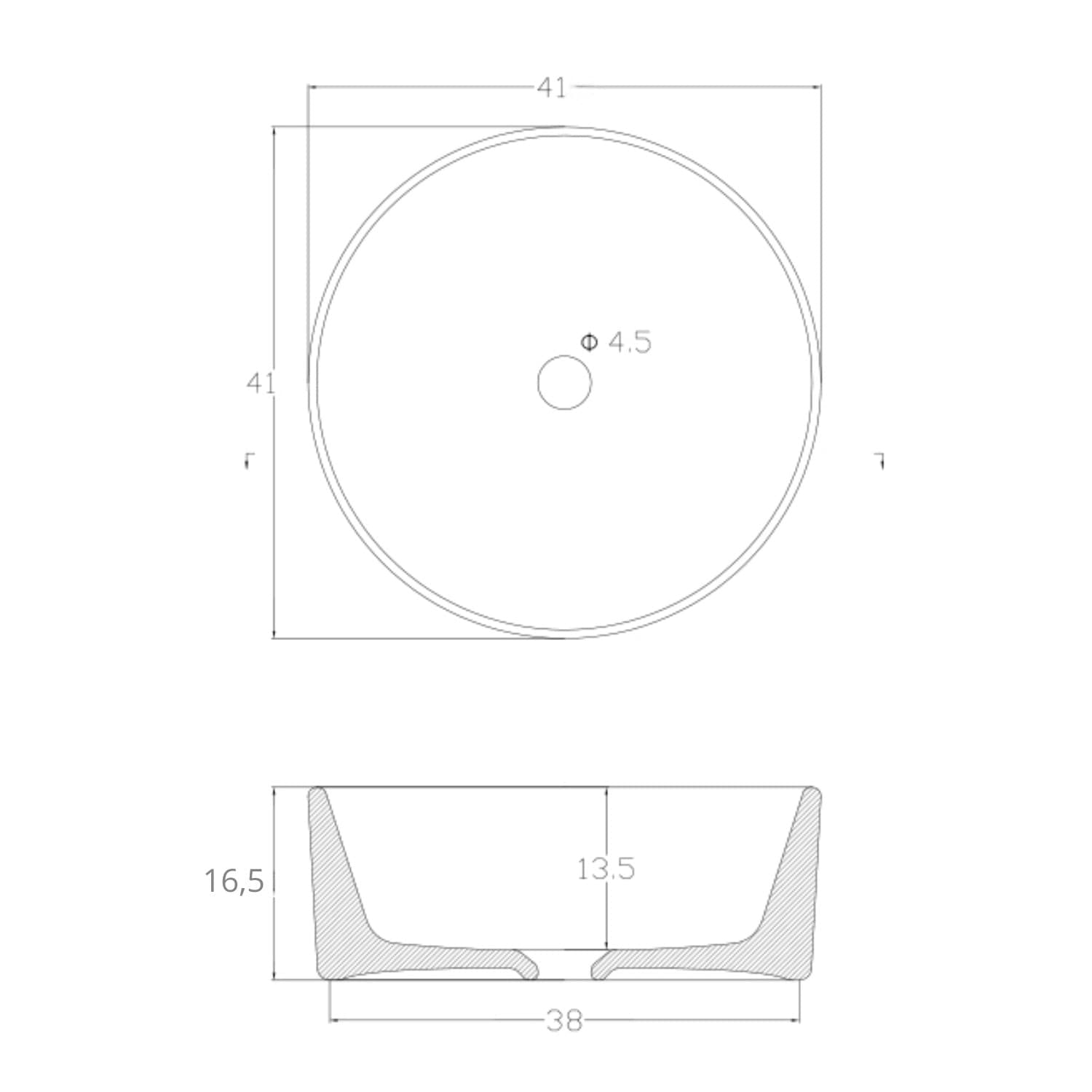 Lavabo Tondo In Ceramica Nera Opaca Per Bagno - 6