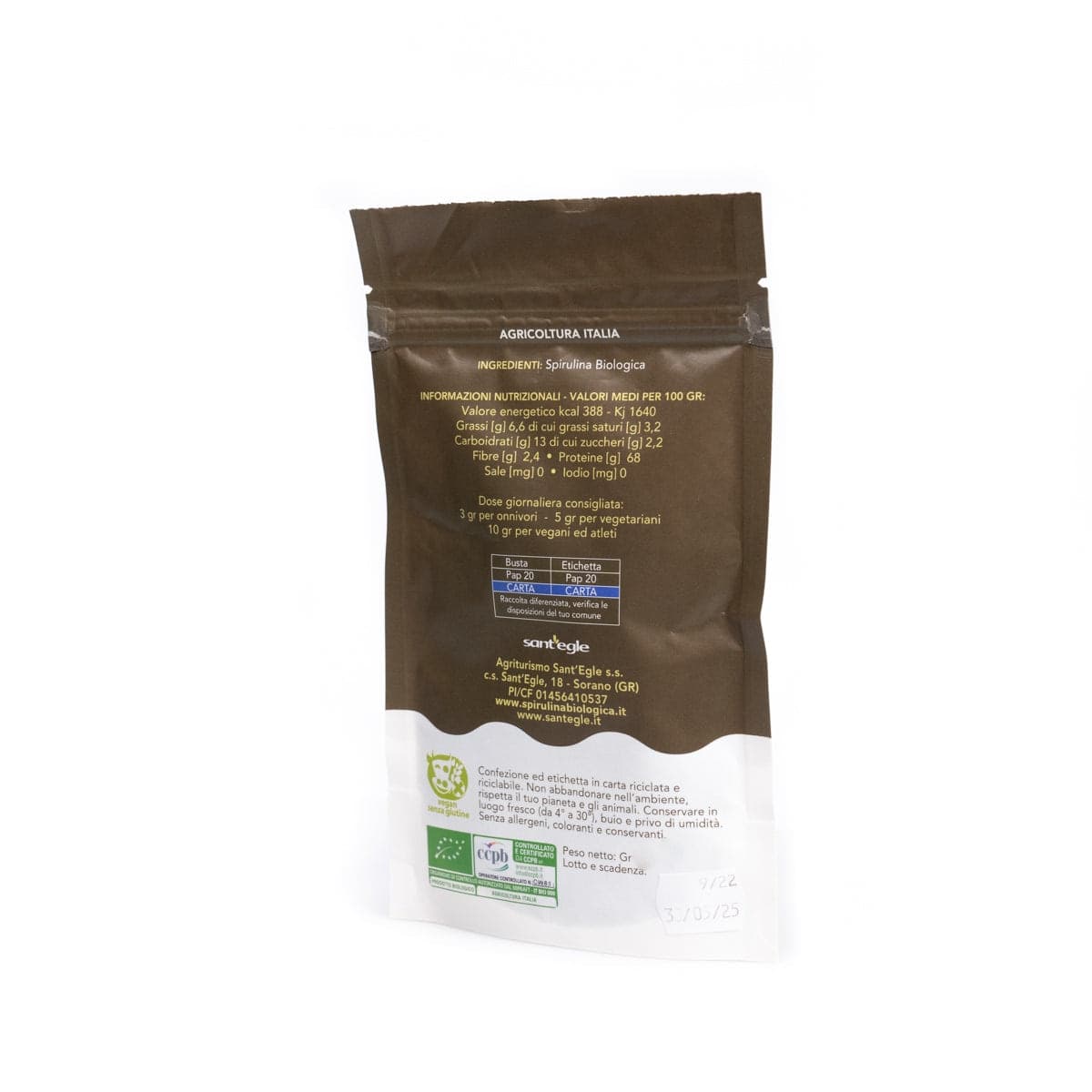 Spirulina Biologica Italiana Croccante, 50 gr - 24