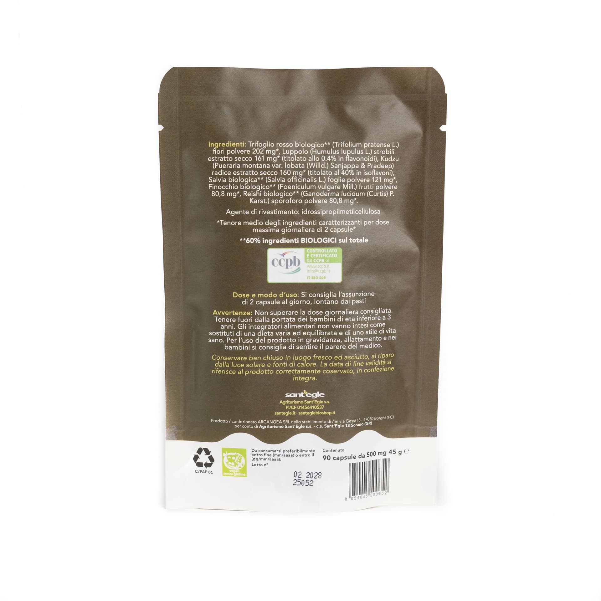 Menopausa Bio, 90 capsule in Multivitamine e minerali Sant’Egle Shop Biologico - Sorano, commercioVirtuoso.it