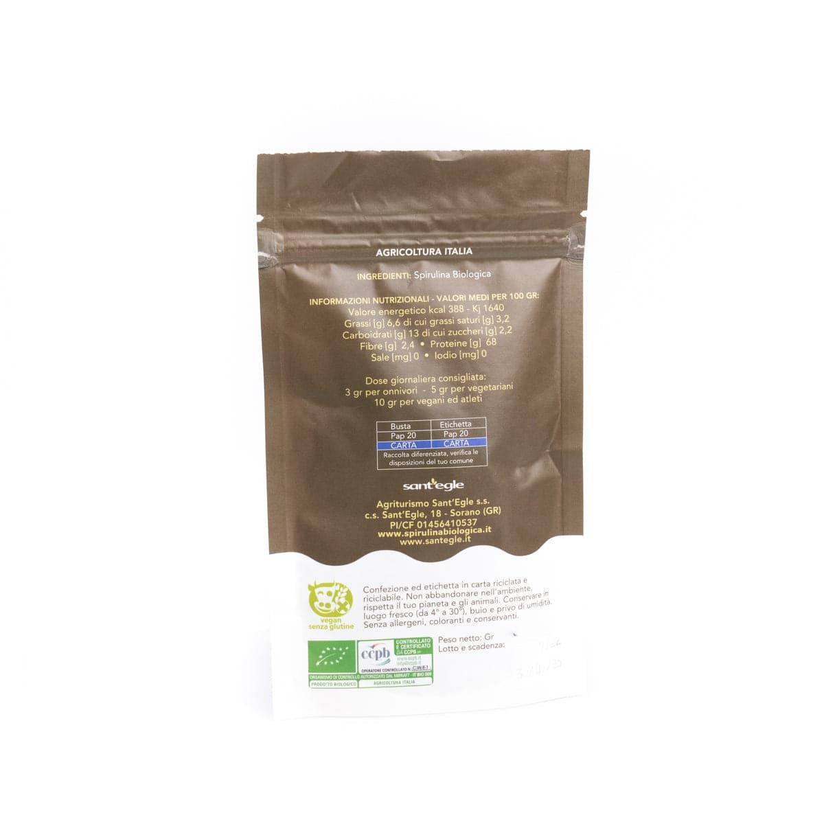 Spirulina Biologica Italiana Croccante - 25