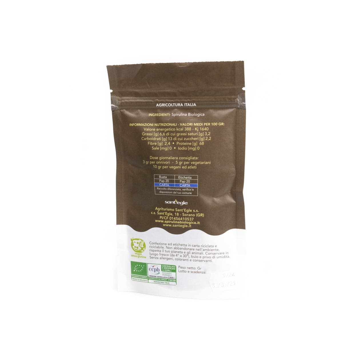 Spirulina Biologica Italiana Croccante - 28