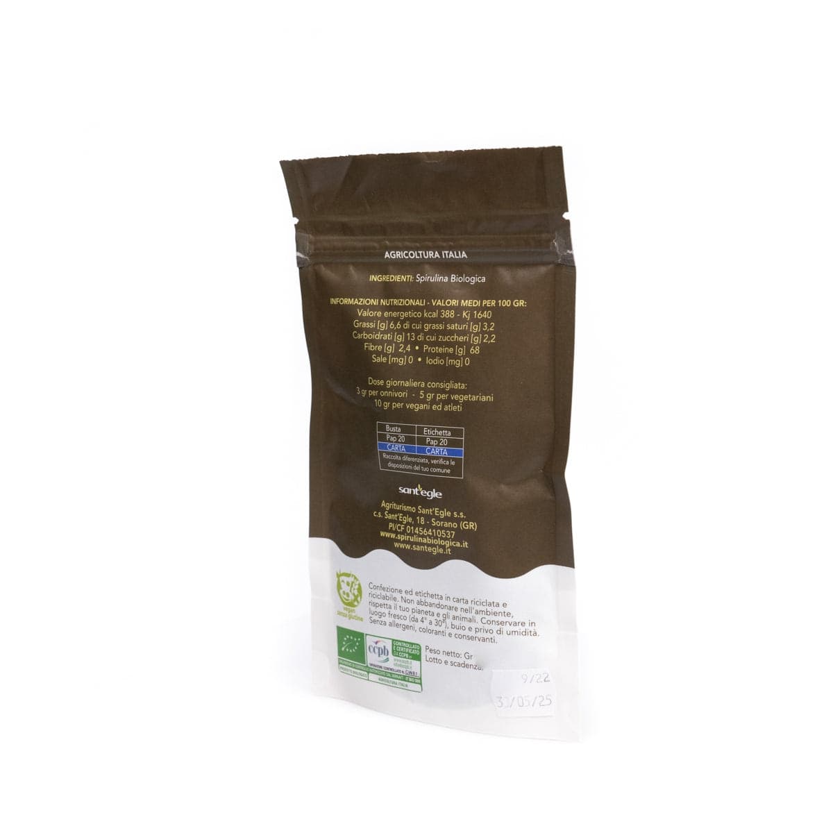 Spirulina Biologica Italiana Croccante - 30
