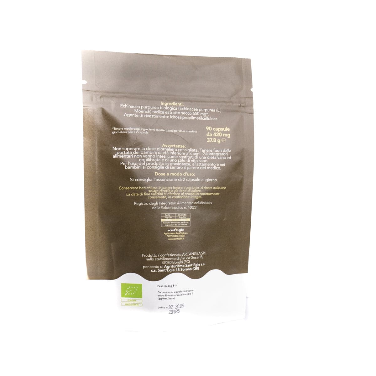 Echinacea Purpurea biologica, 90 capsule - 25