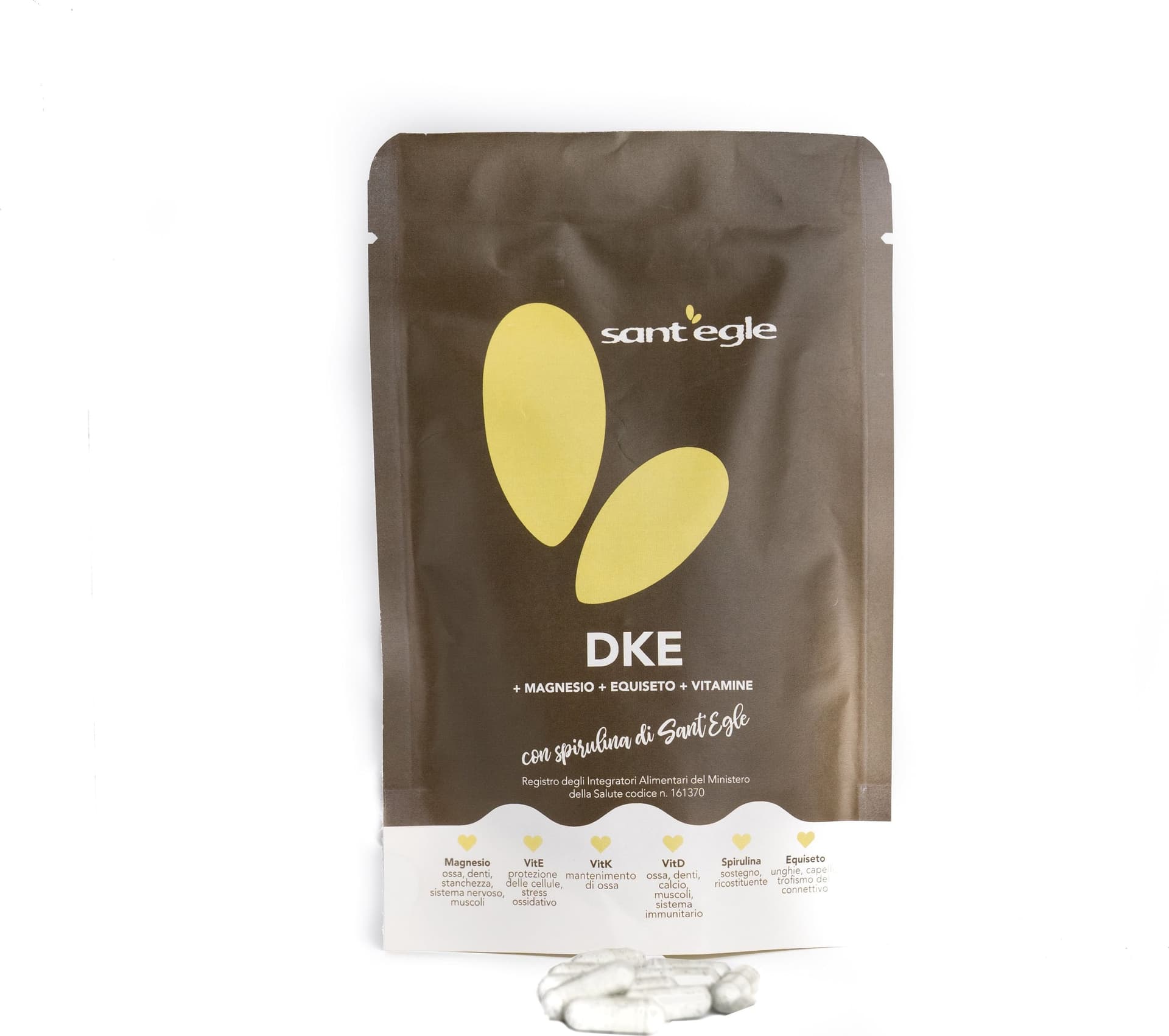 DKE  90 capsule con Magnesio + Equiseto + Vitamine + Spirulina di Sant'Egle. 100% naturale