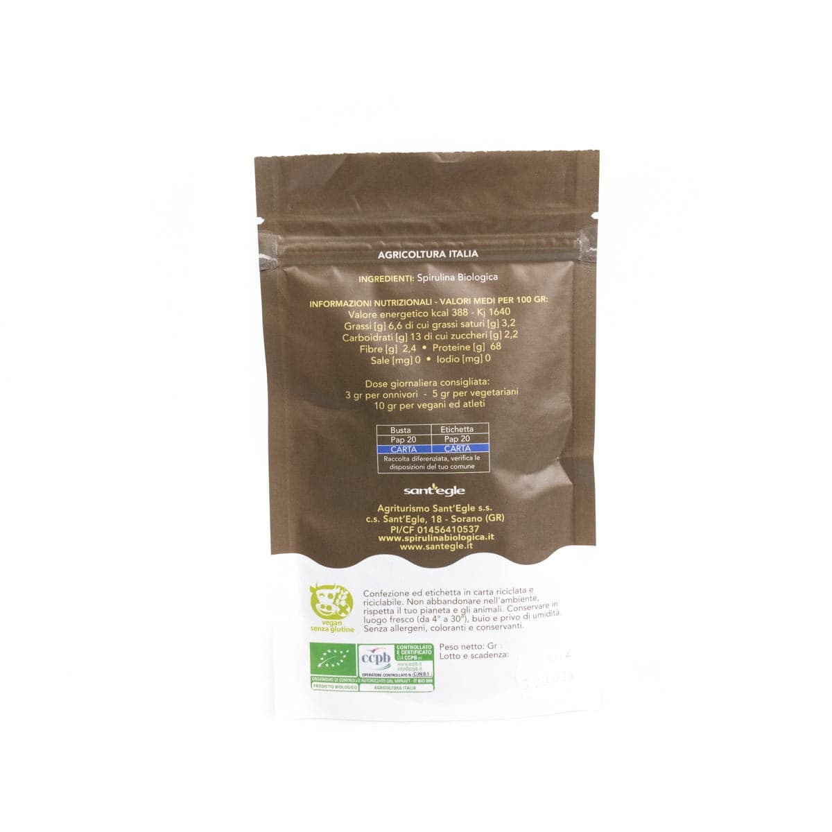 Spirulina Biologica Italiana Croccante, 100 gr - 21