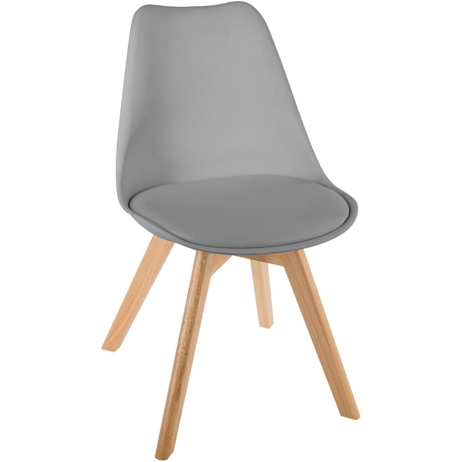 Sedia in Polipropilene Norvegia con gambe in legno e cuscino da interno in Sedie Decor Space - Altamura, commercioVirtuoso.it