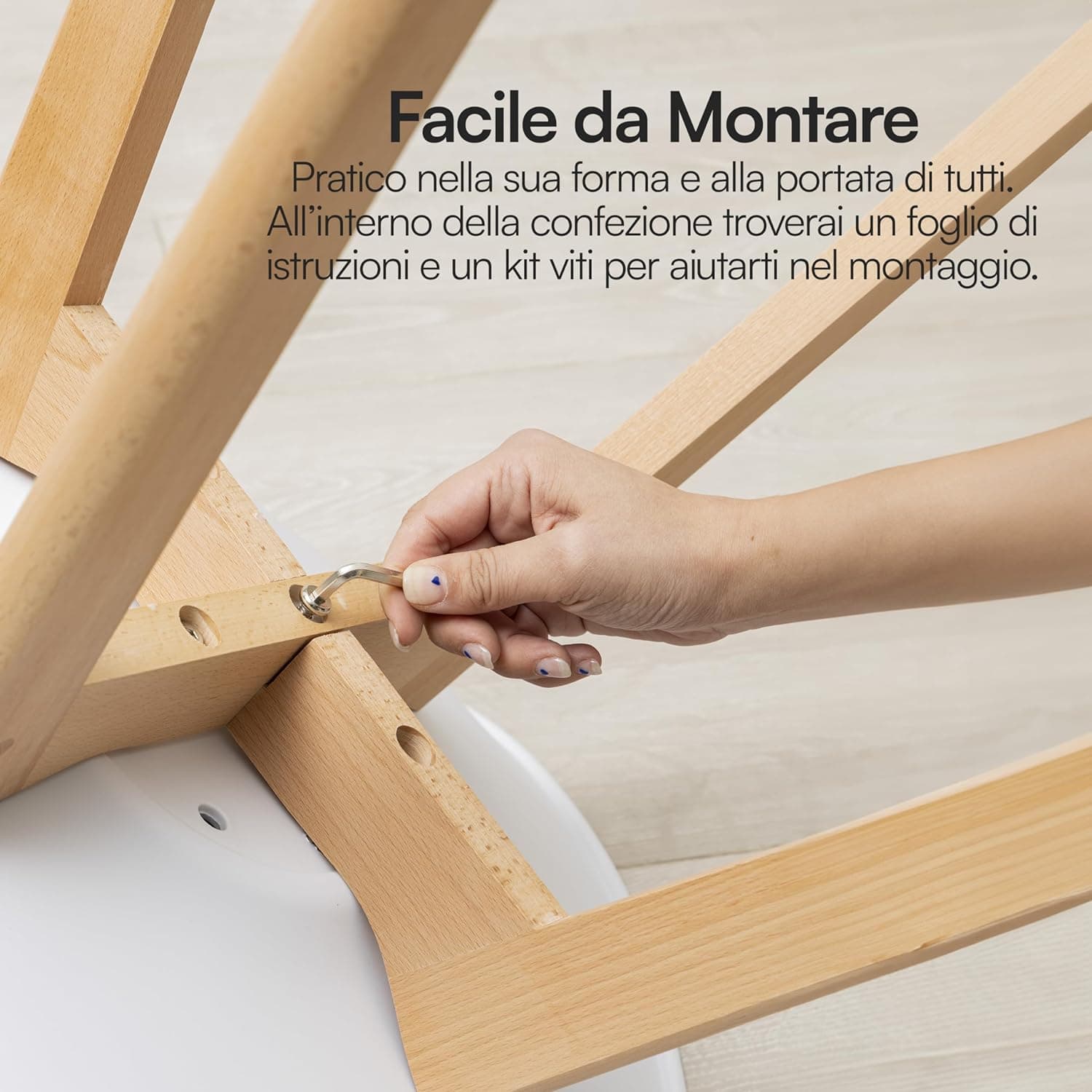 Sedia in Polipropilene Norvegia con gambe in legno e cuscino da interno in Sedie Decor Space - Altamura, commercioVirtuoso.it