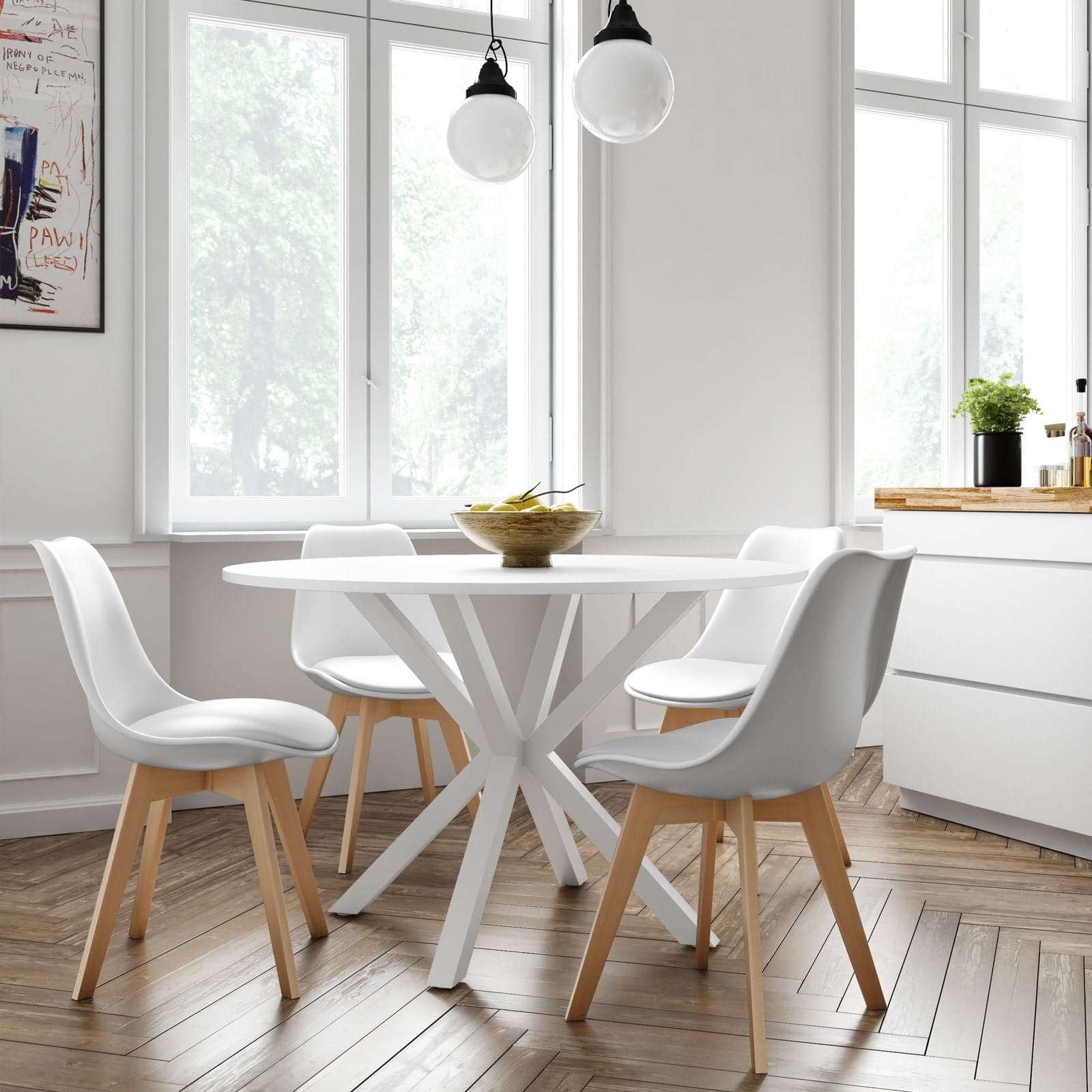 Sedia in Polipropilene Norvegia con gambe in legno e cuscino da interno in Sedie Decor Space - Altamura, commercioVirtuoso.it