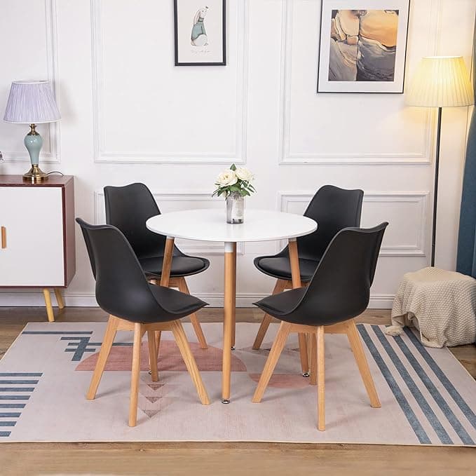 Sedia in Polipropilene Norvegia con gambe in legno e cuscino da interno in Sedie Decor Space - Altamura, commercioVirtuoso.it