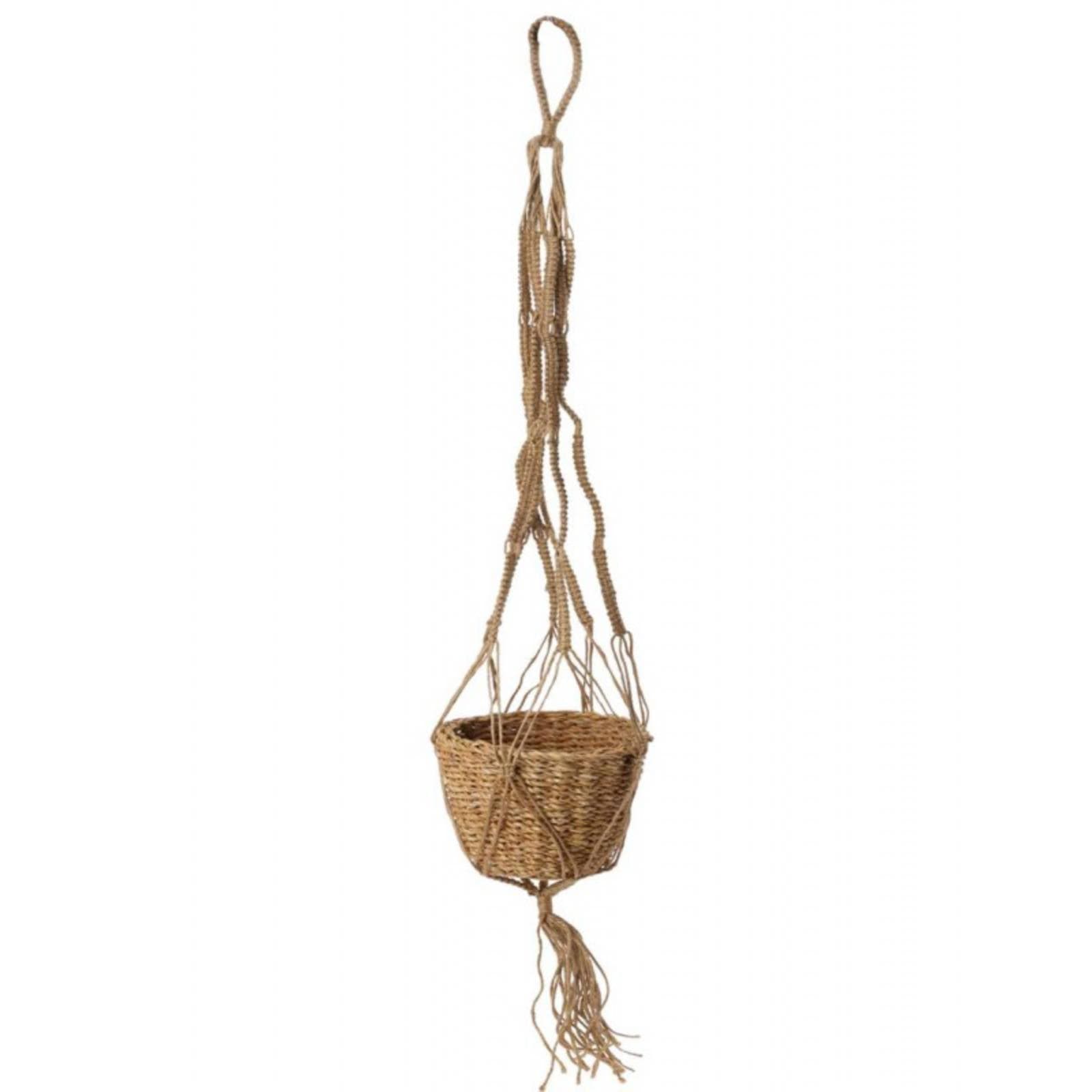 Vaso decorativo da appendere con macramè naturale per fiori e piante in Vasi tradizionali Decor Space - Altamura, commercioVirtuoso.it